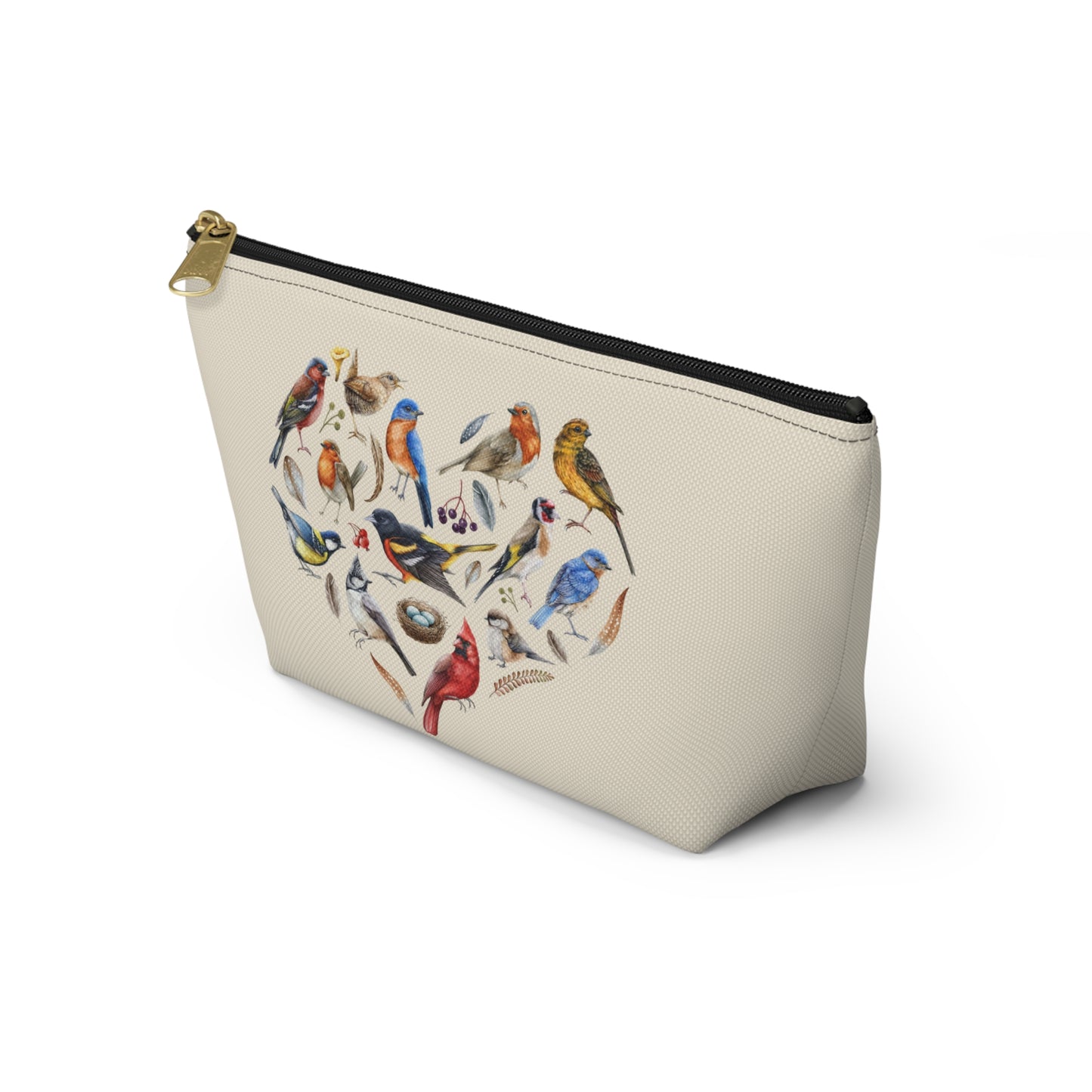 Bird Heart Accessory Pouch Natural