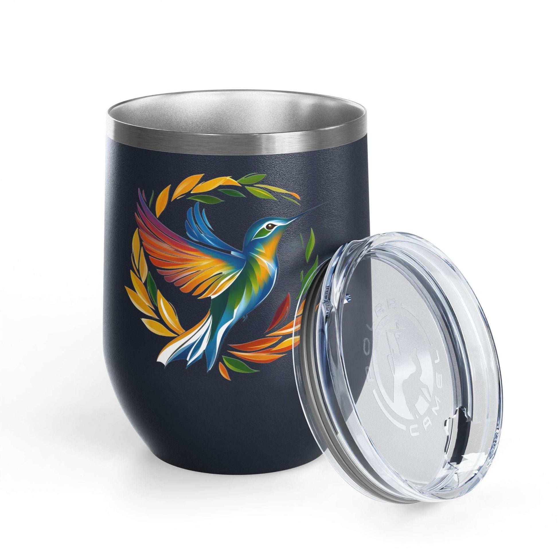 Hummingbird Rainbow Wine Tumbler- 12oz Insulated Cup