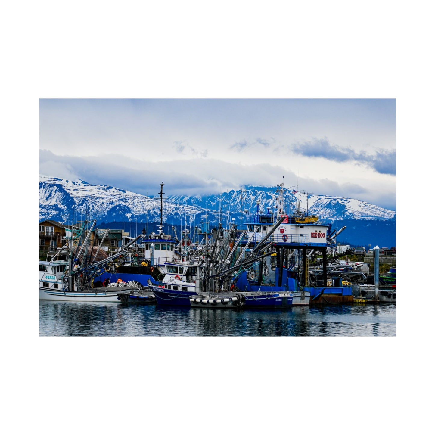 Scenic Matte Horizontal Poster - Tranquil Harbor Print for Home Decor
