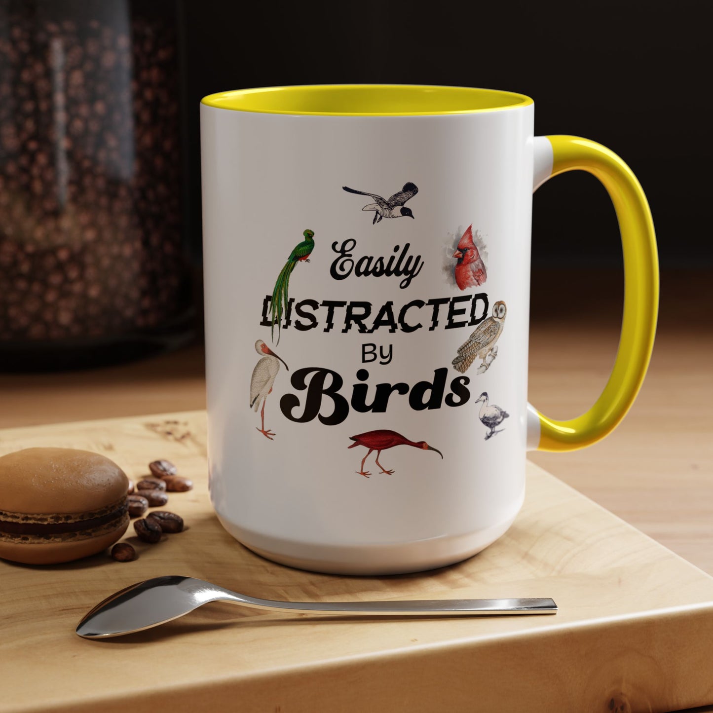 Easily Distracted by Birds Coffee Mug - Fun Accent Mug for Bird Lovers