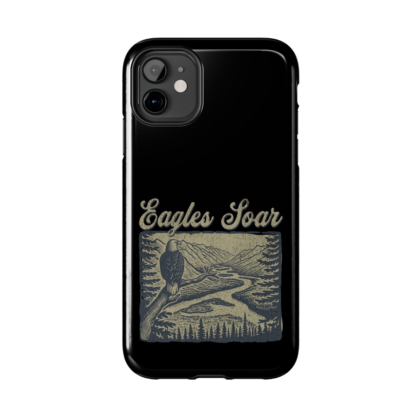 The Nerdy Birder - Eagles Soar Tough Phone Case, Nature Lover Gift, Hiking Accessory, Wildlife Enthusiast, Adventure Protection Case