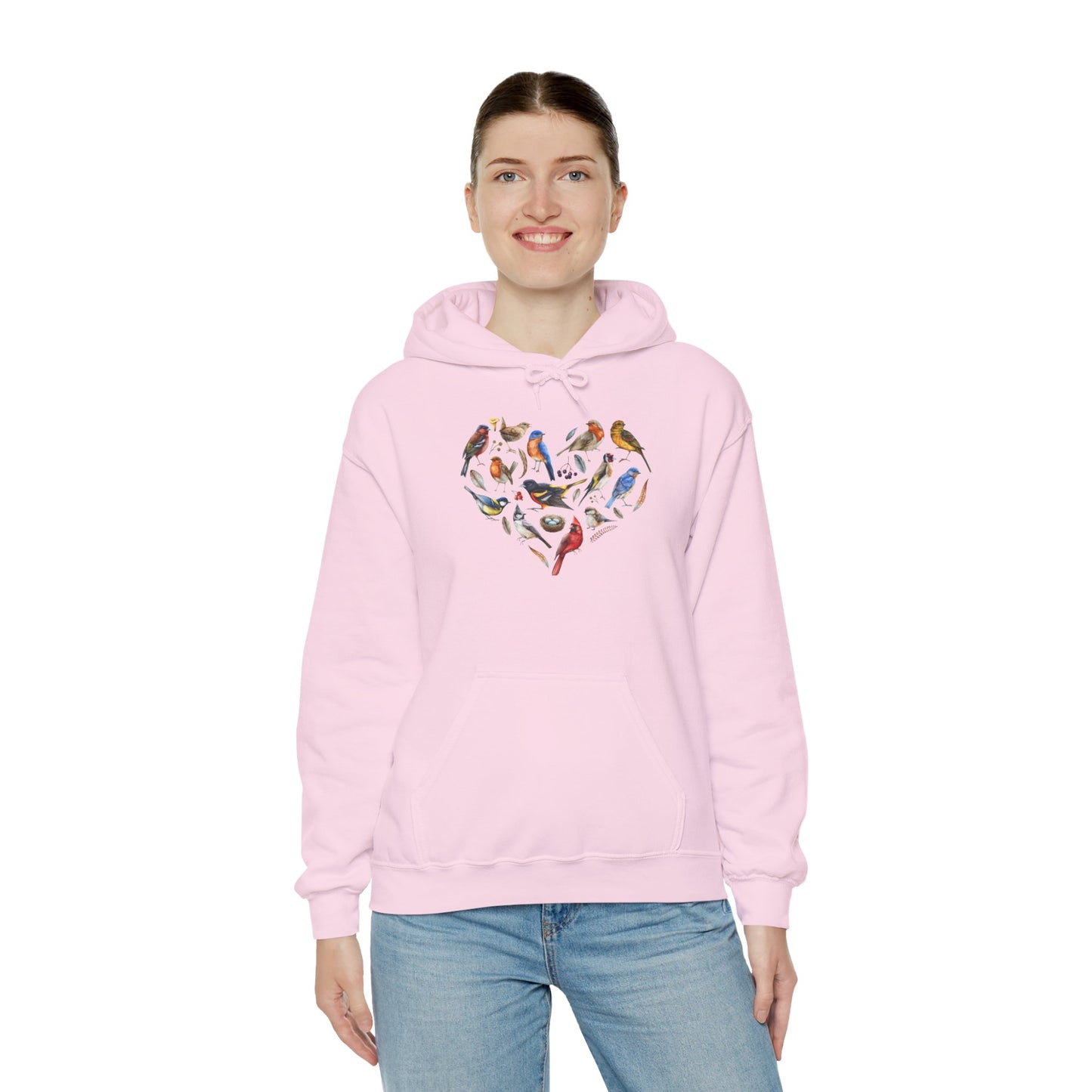 Bird Heart Unisex Hoodie - Cozy Sweatshirt for Nature Lovers