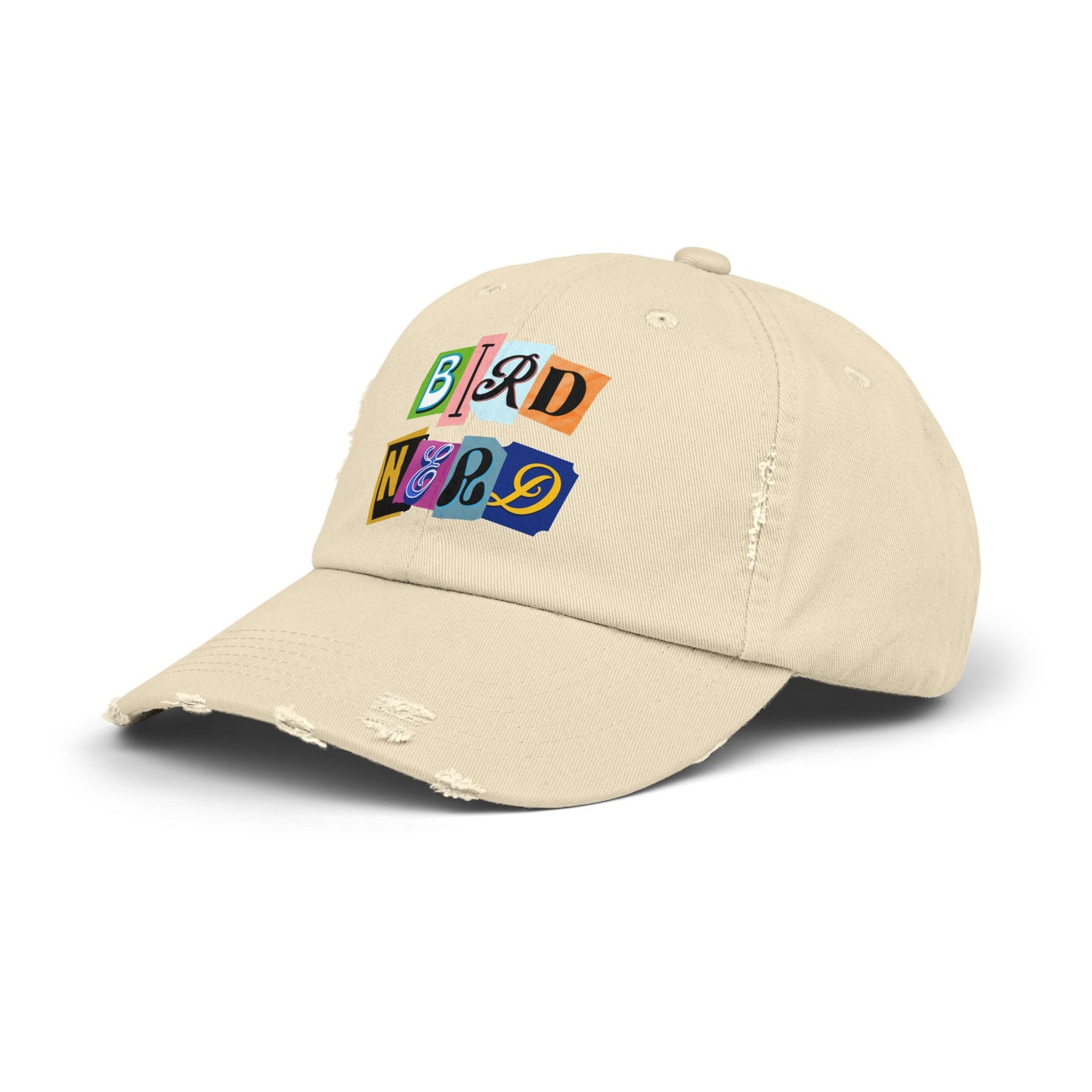 Bird Nerd Playful Unisex Distressed Cap - Perfect for Bird Lovers & Nerds
