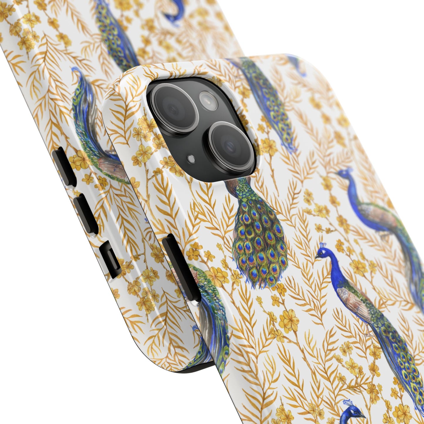 Elegant Peacock Tough Phone Case - Stylish Protection for Nature Lovers