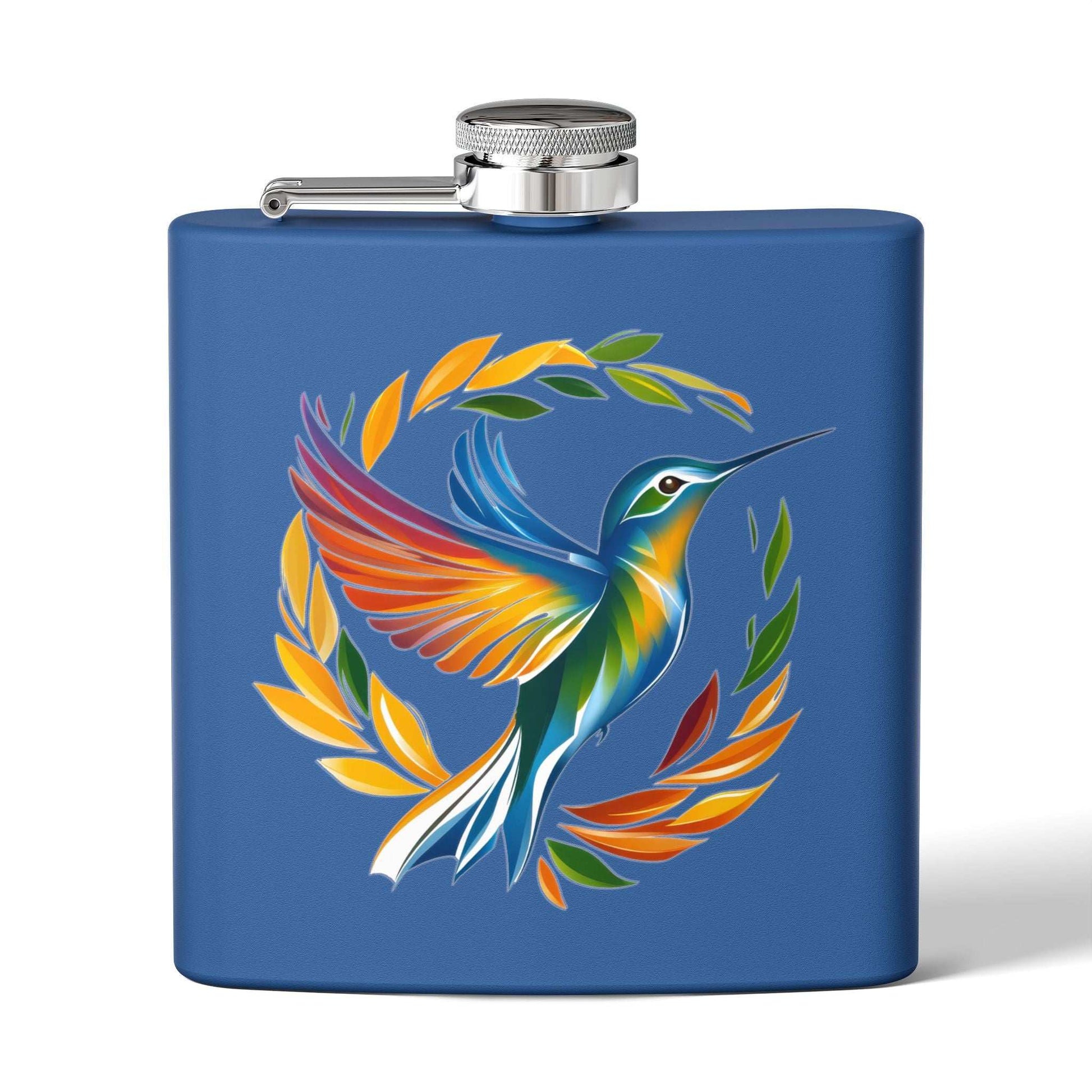 Hummingbird Rainbow Stainless Steel Flask - 6oz