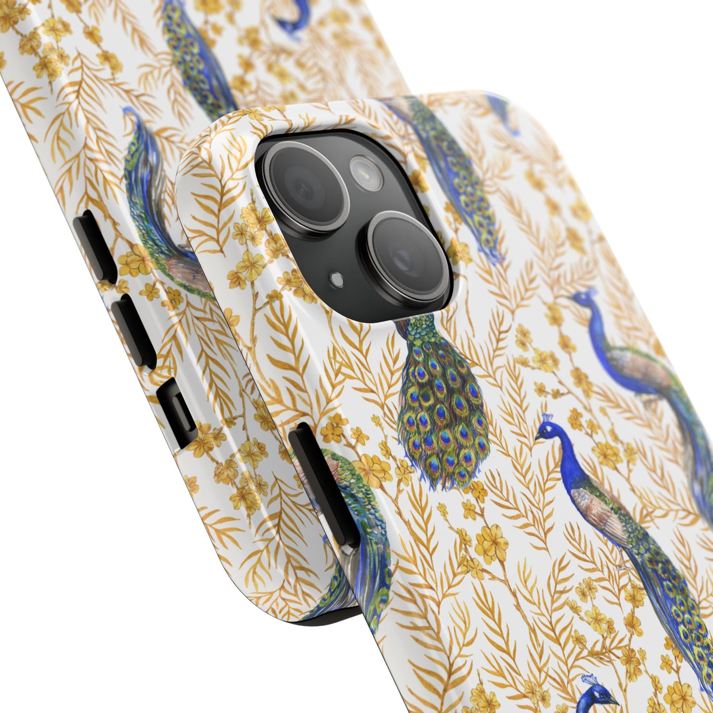 Elegant Peacock Tough Phone Case - Stylish Protection for Nature Lovers