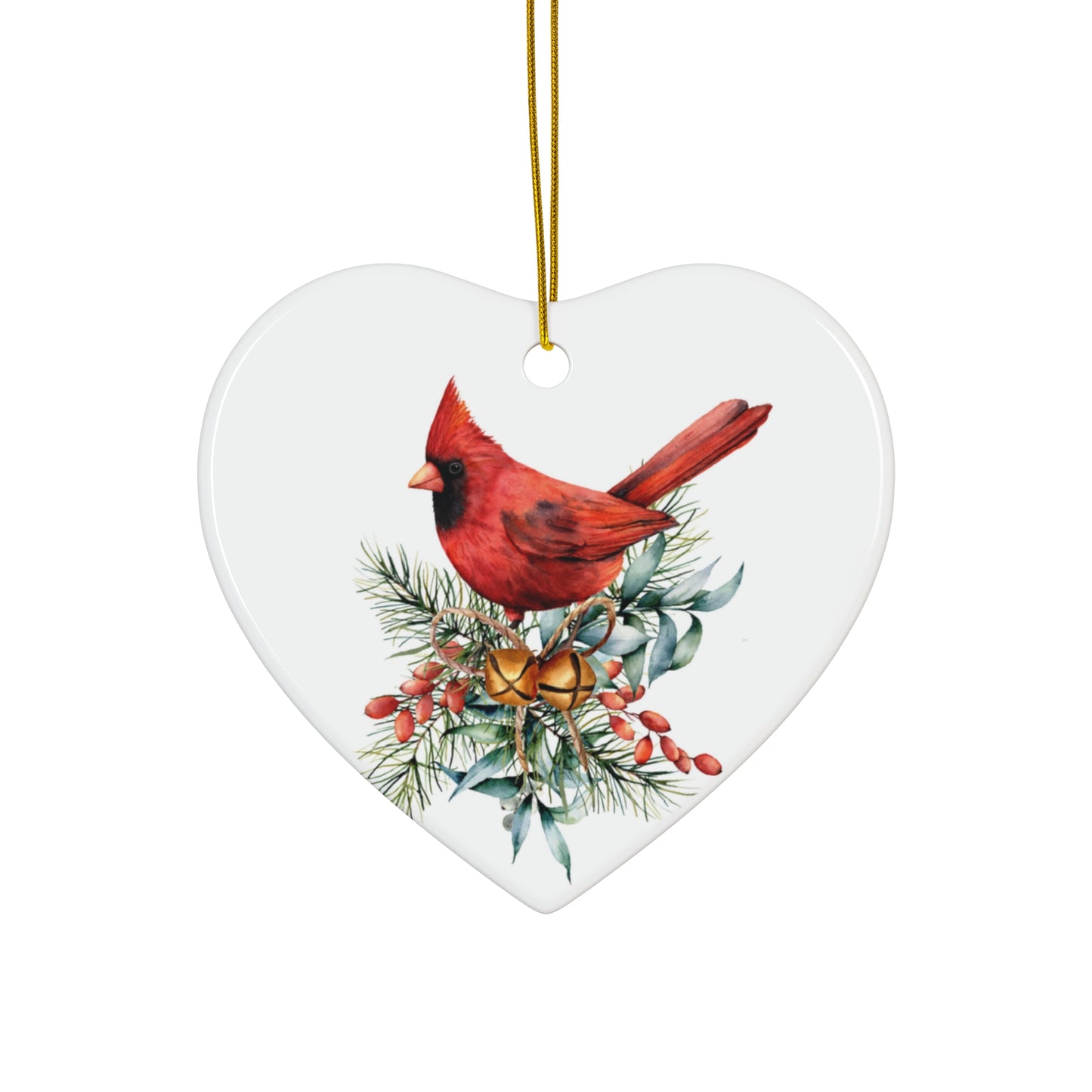 Holiday Cardinal Ceramic Ornament - Festive Decor for Christmas