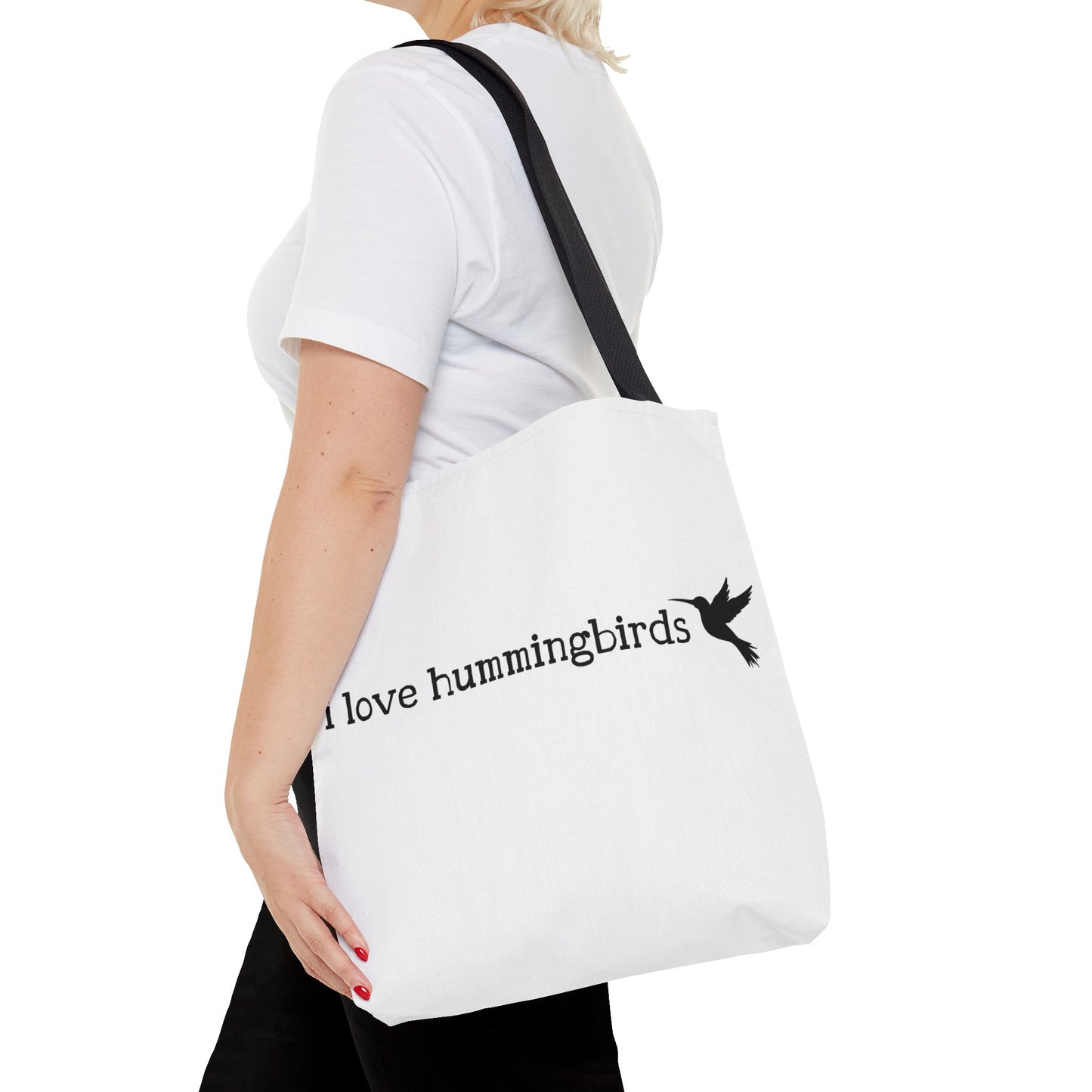 Eco-Friendly Tote Bag - "I Love Hummingbirds" - Perfect for Nature Lovers