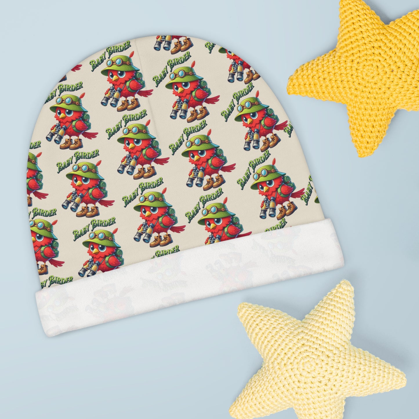 The Nerdy Birder - Adorable Baby Birder Beanie, Baby Hat, Cute Infant Beanie, Unique Gift, Playful Baby Accessory