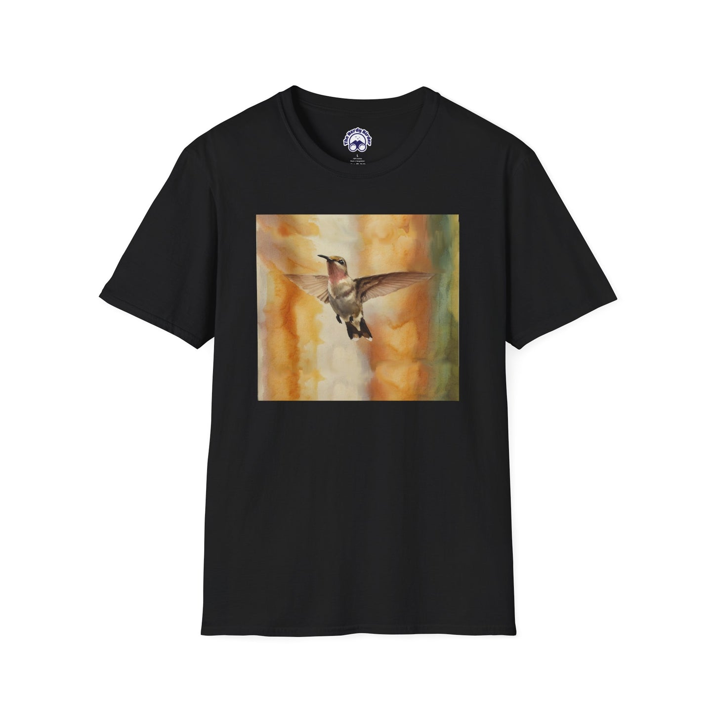 Hummingbird Watercolor T-Shirt, Nature Lover Gift, Birdwatching Shirt