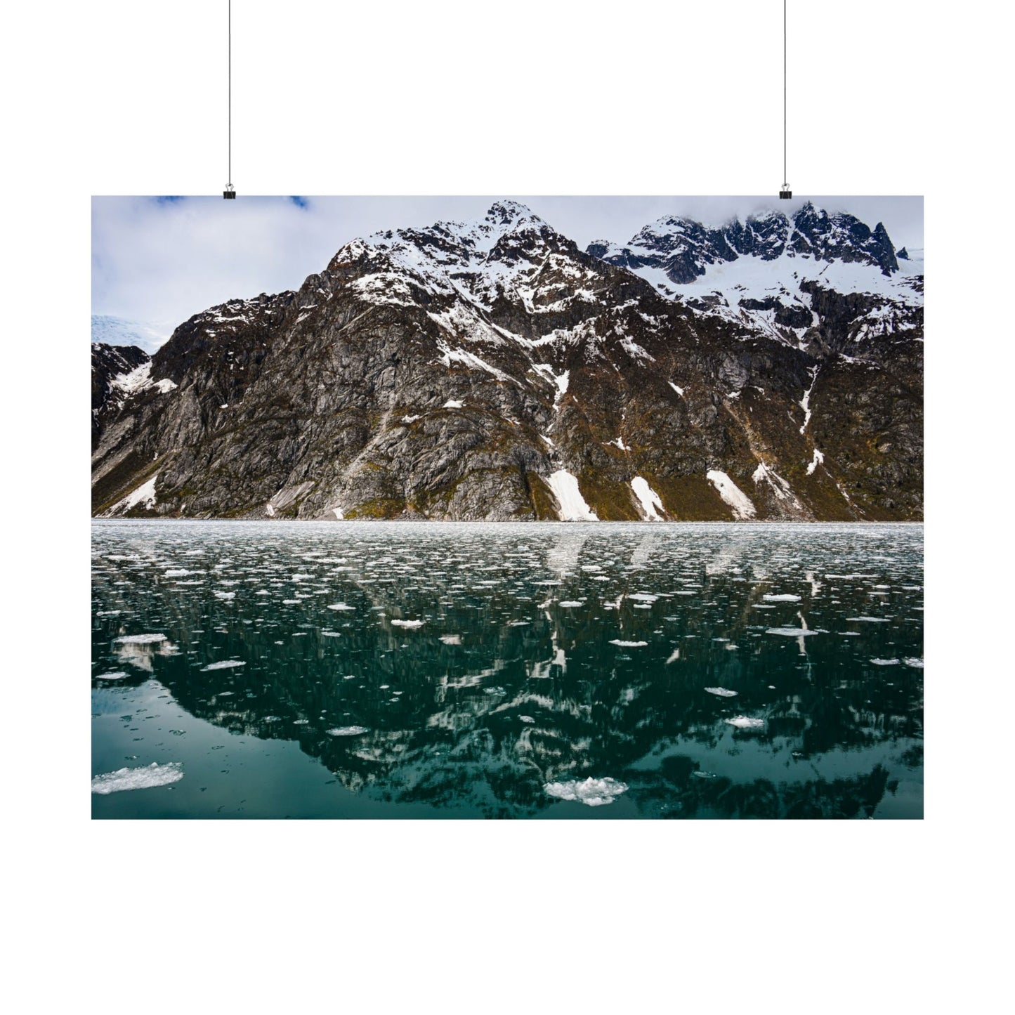 Serene Mountain Reflection Matte Poster - Stunning Nature Wall Art for Home Décor