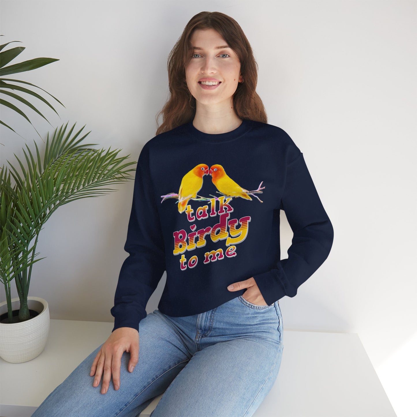 Talk Birdy to Me Unisex Heavy Blend Crewneck Sweatshirt