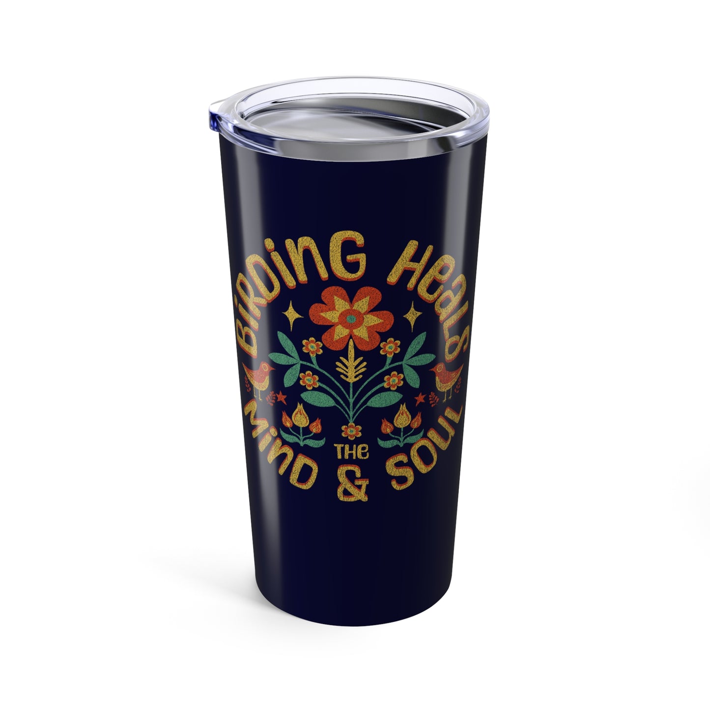 Birding Heals The Mind And Soul Navy 20oz Tumbler
