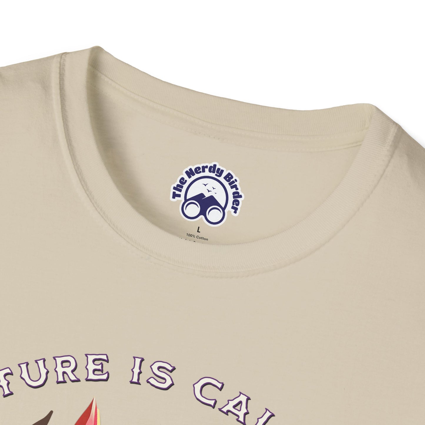 Nature Is Calling Birding Unisex Softstyle T-Shirt