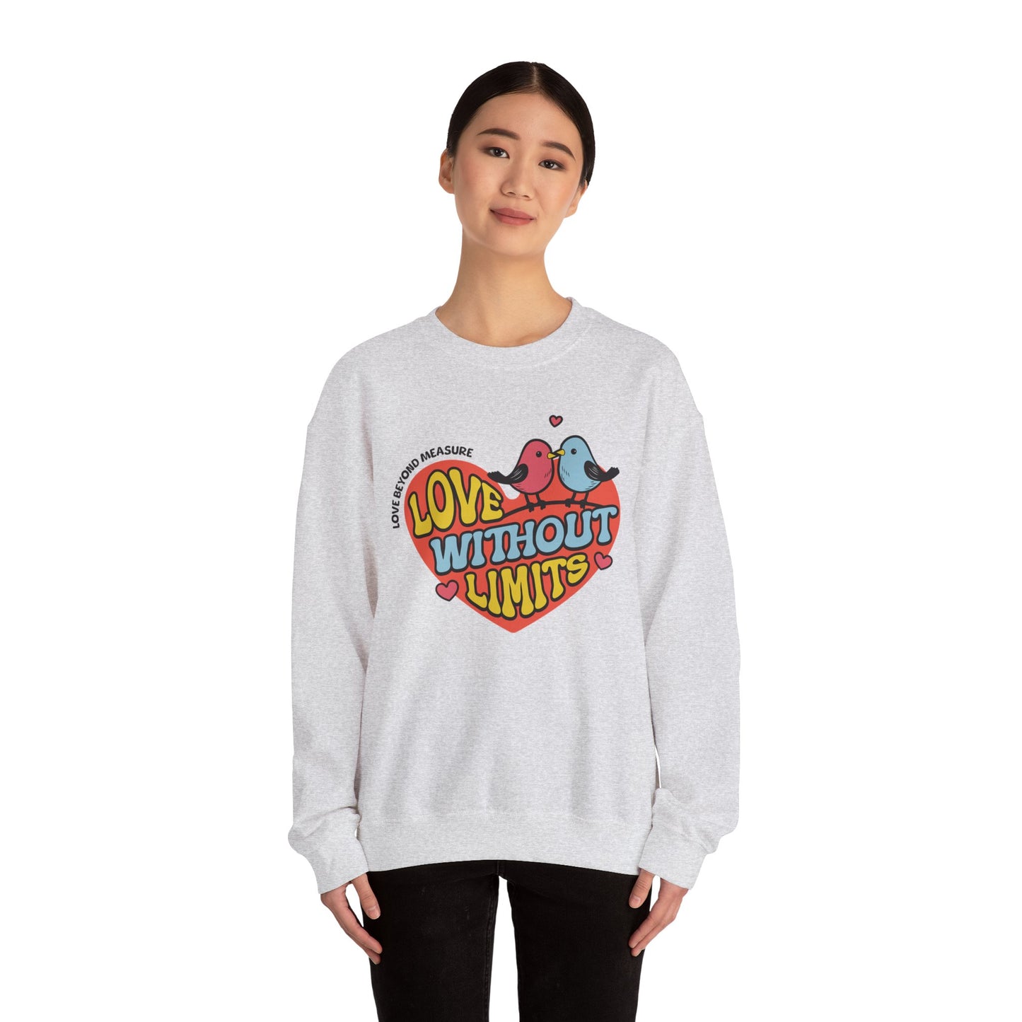 Love Without Limits Crewneck Sweatshirt | Unisex Heavy Blend™ | Cozy Gift for Couples