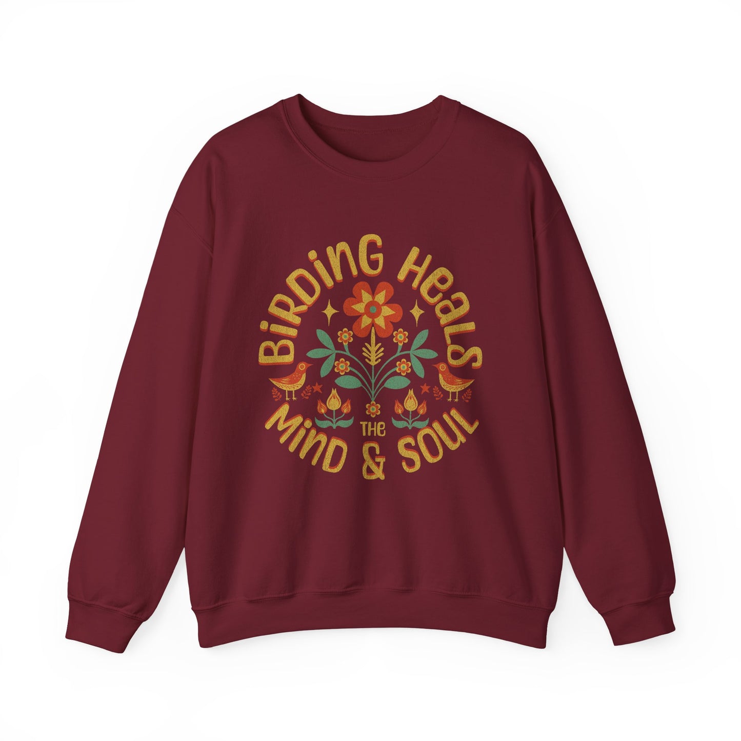 Birding Heals The Mind And Soul Sweatshirt - Unisex Heavy Blend Crewneck