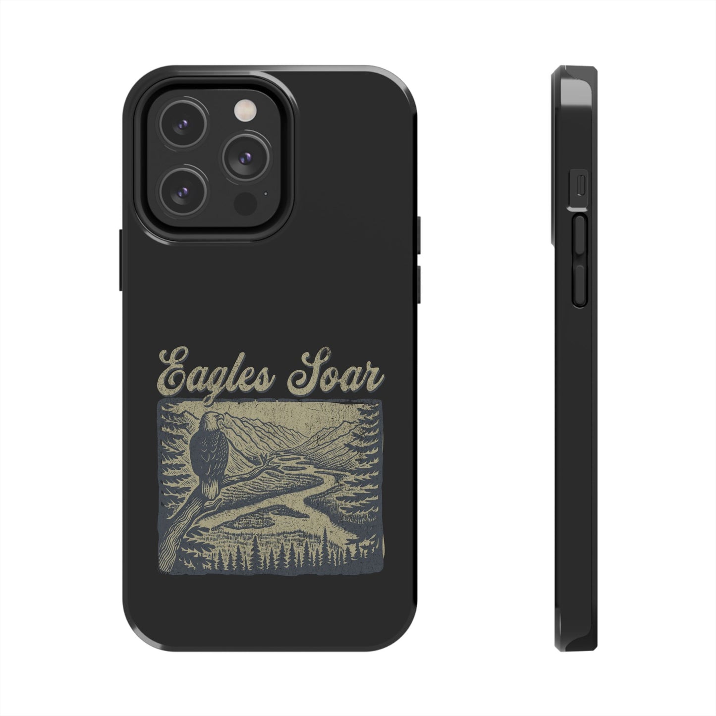 The Nerdy Birder - Eagles Soar Tough Phone Case, Nature Lover Gift, Hiking Accessory, Wildlife Enthusiast, Adventure Protection Case