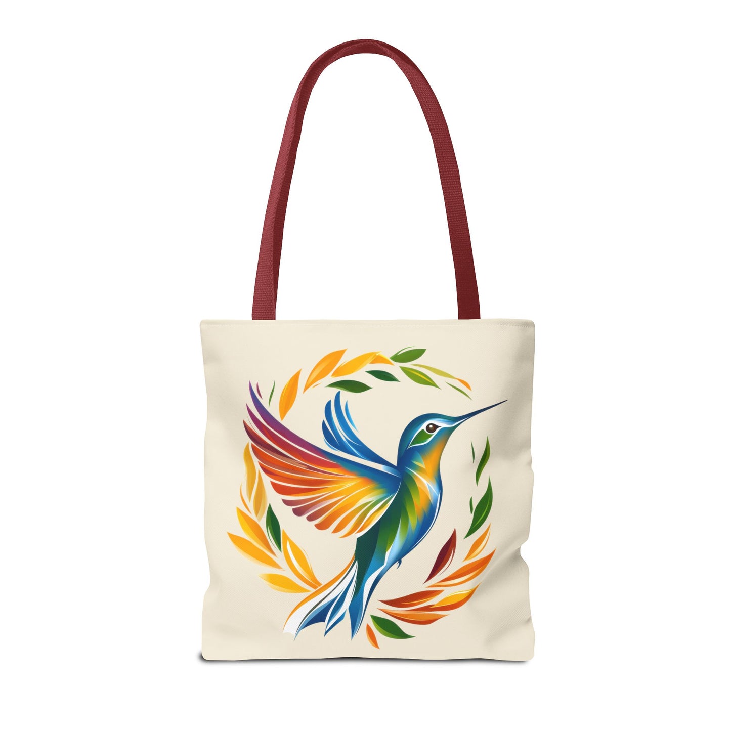 Hummingbird Rainbow Tote Bag - Natural color