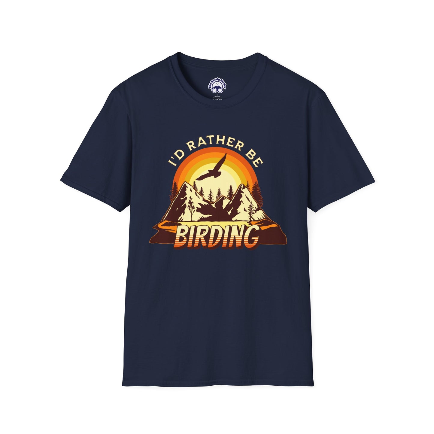 I'd Rather Be Birding Unisex Softstyle T-Shirt - Perfect for Birdwatchers