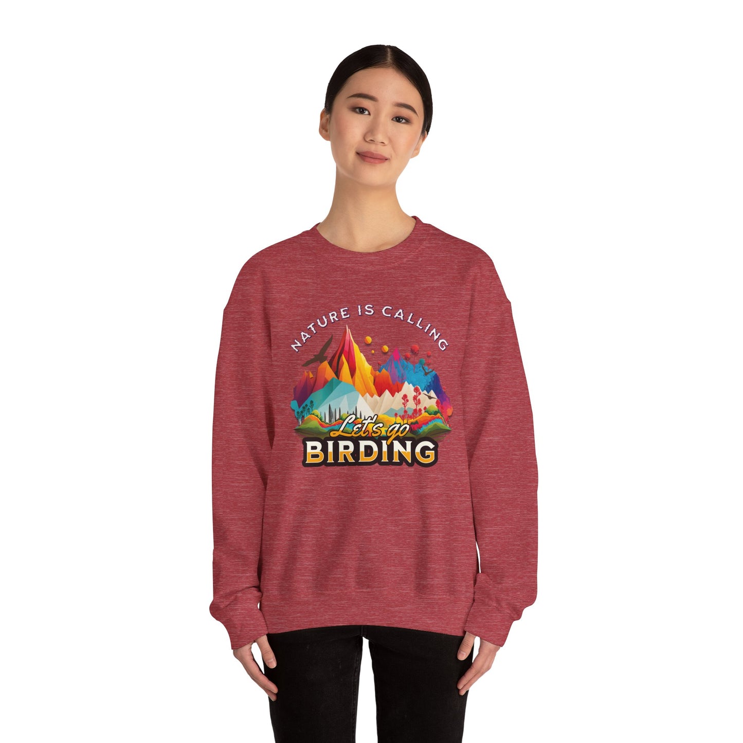Nature is Calling Birding Sweatshirt | Unisex Heavy Blend™ Crewneck for Outdoor Lovers