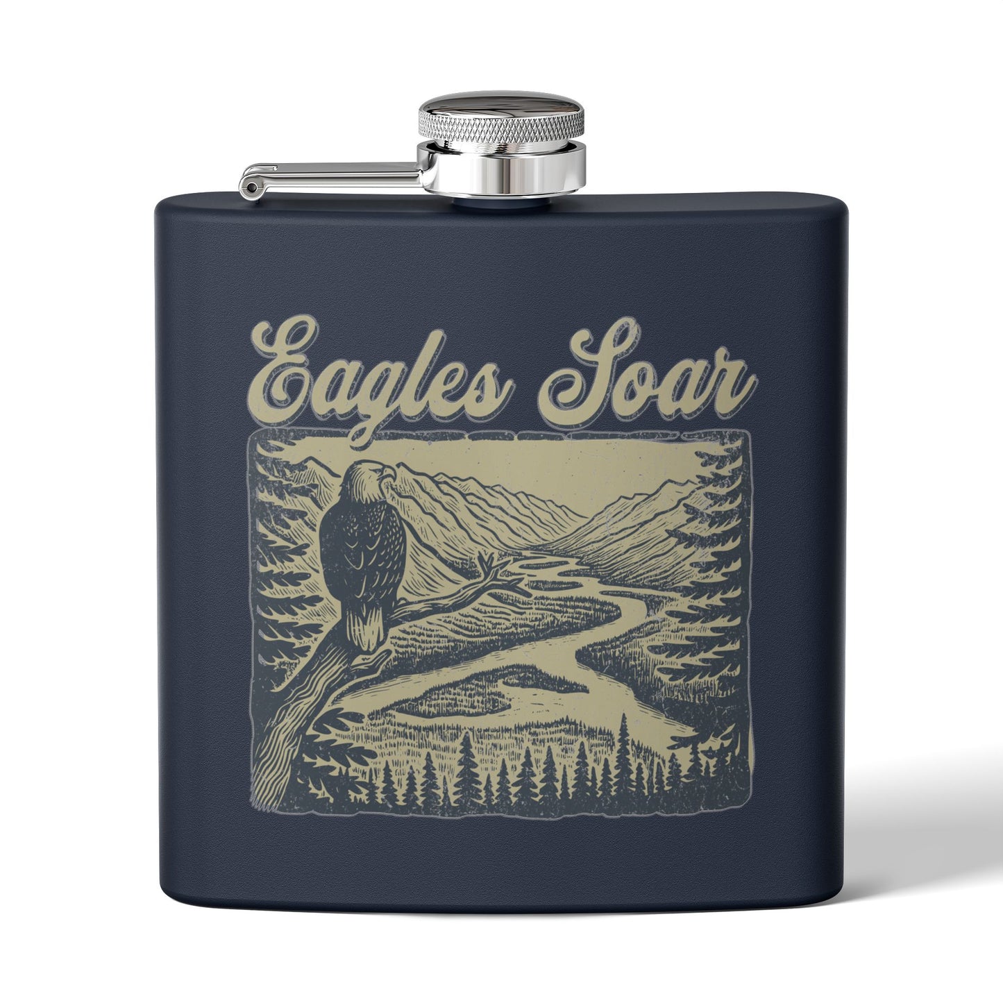 Eagles Soar Stainless Steel Flask - 6oz Adventure Gift for Nature Lovers