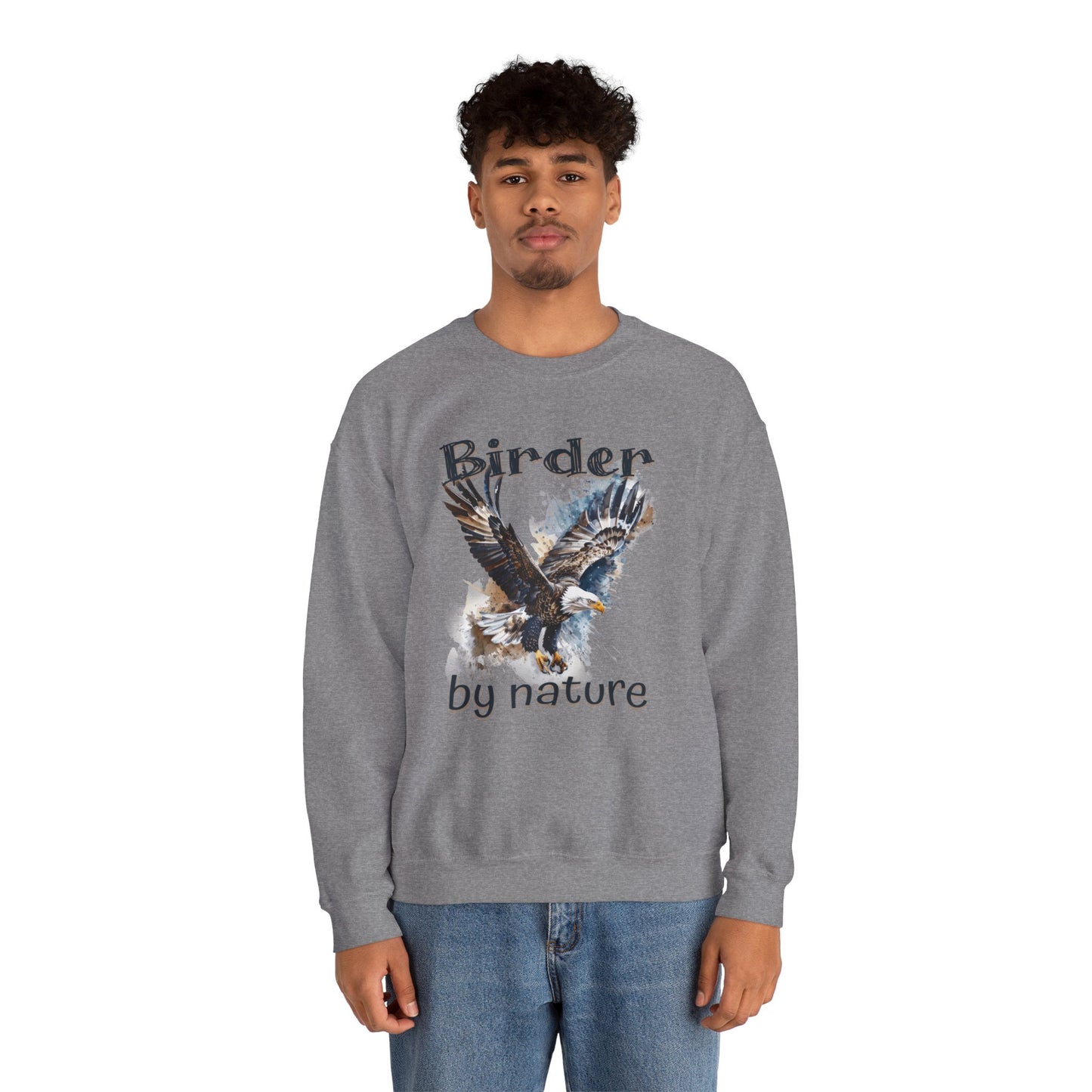 Eagle Birding By Nature Birding Enthusiast Crewneck Sweatshirt