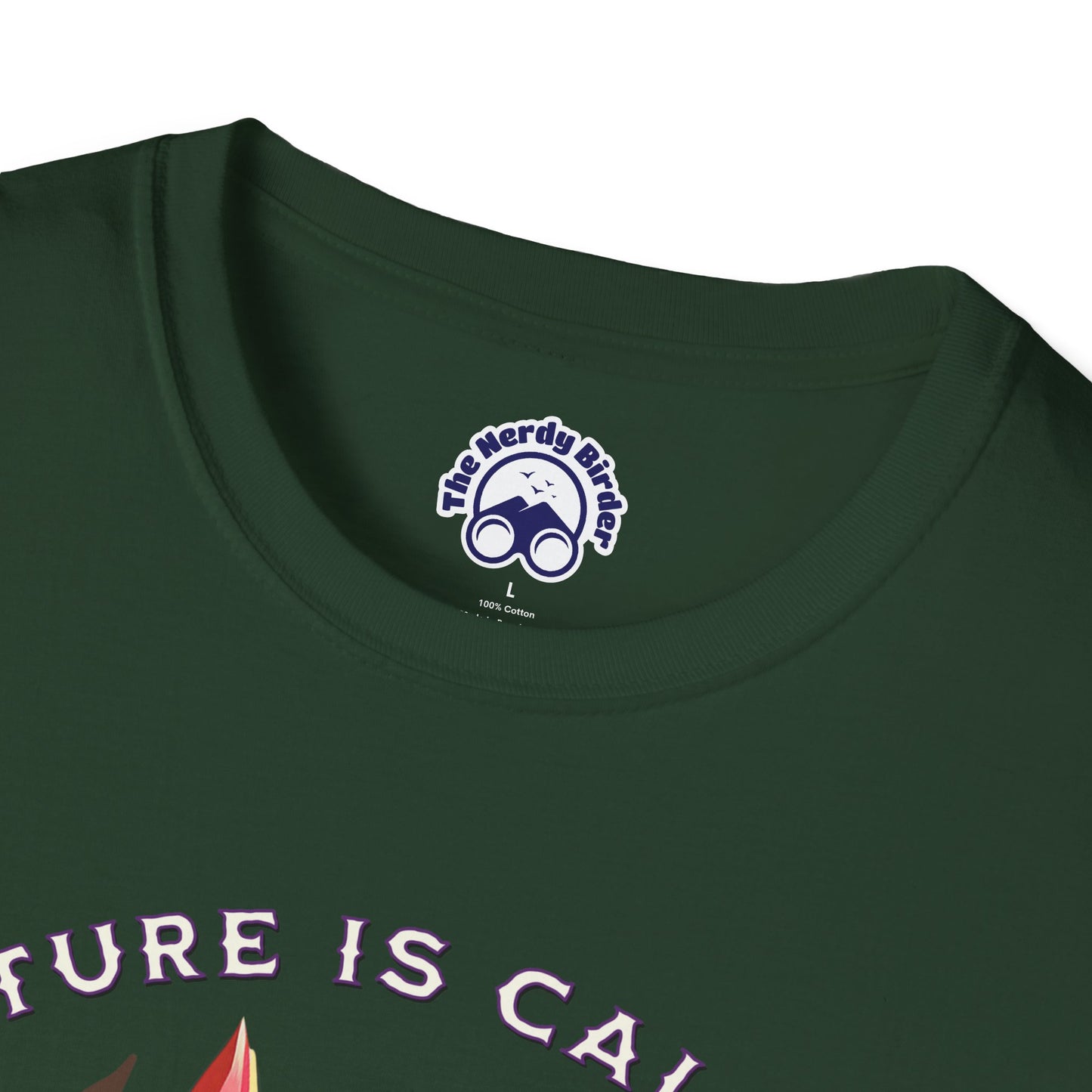 Nature Is Calling Birding Unisex Softstyle T-Shirt