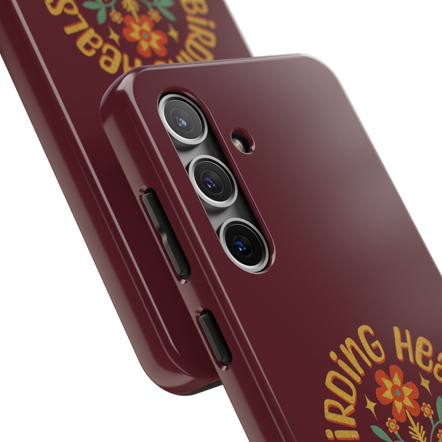 The Nerdy Birder - Birding Heals the Mind & Soul Design, Tough Secure Phone Covers for Bird Lovers, Artistic Gifts for Nature Enthusiasts