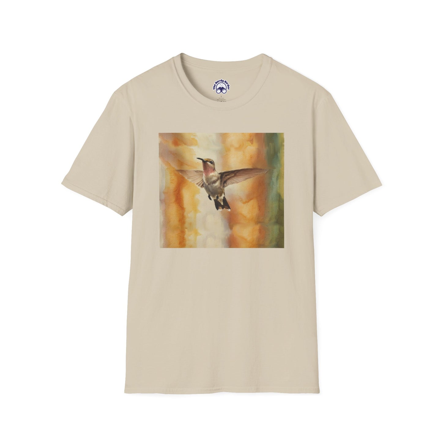 Hummingbird Watercolor T-Shirt, Nature Lover Gift, Birdwatching Shirt