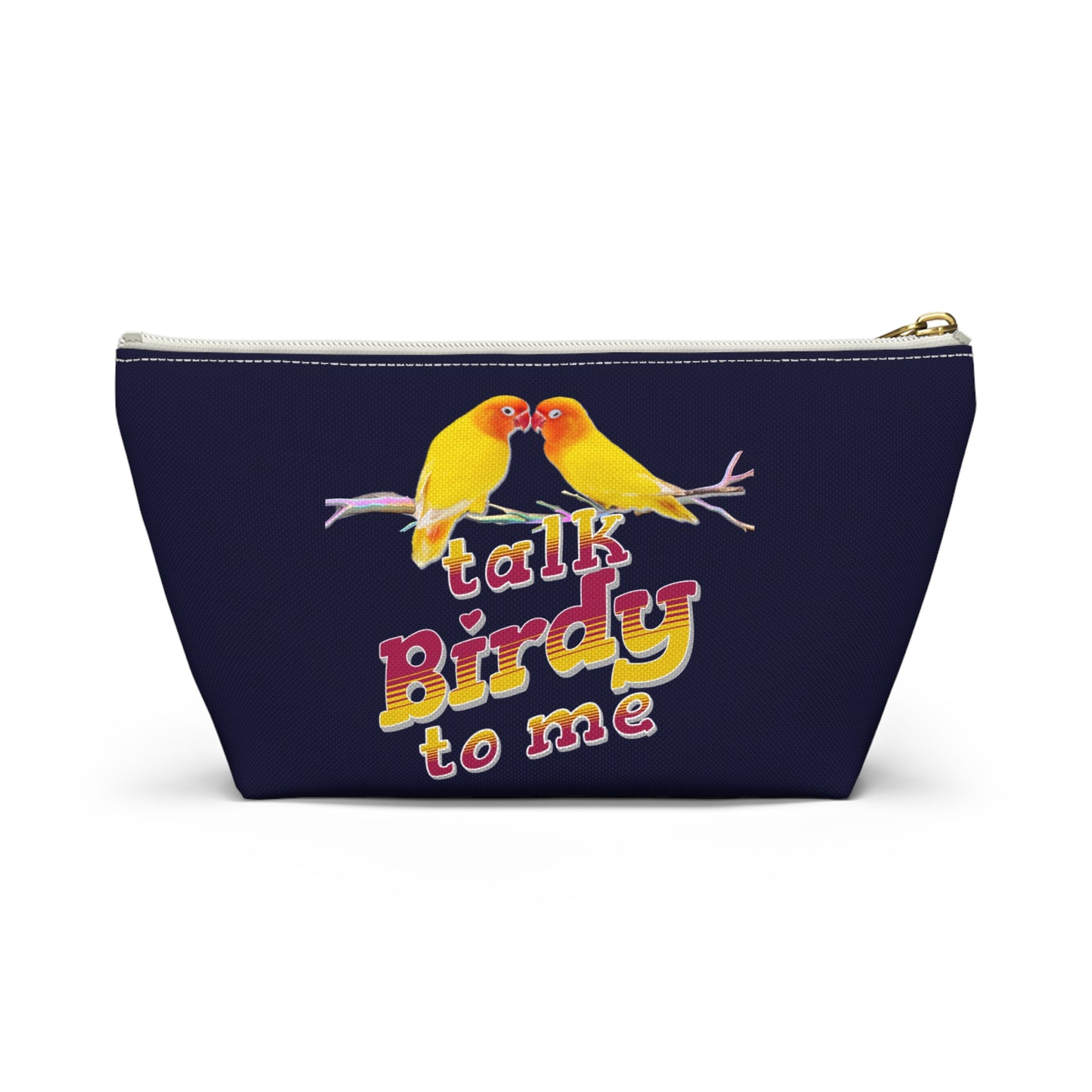 Talk Birdy to Me Vibrant Accessory Pouch - Colorful Bird Design