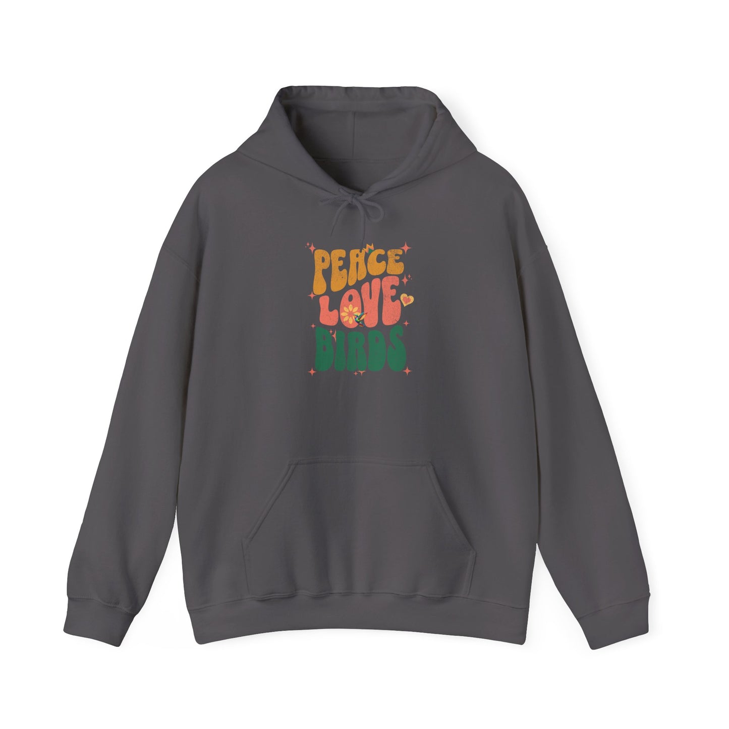 Peace Love Birds Hoodie - Cozy Unisex Sweatshirt for Nature Lover