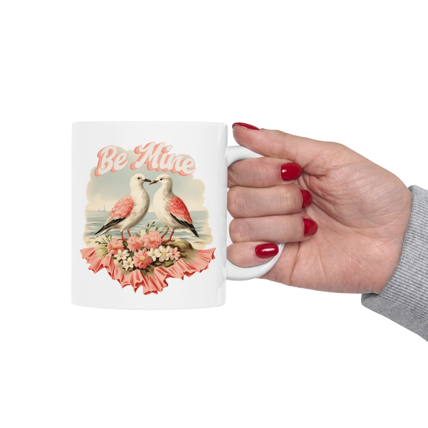 Vintage Inspired Ceramic Mug - Be Mine - Perfect Gift for Birding Love