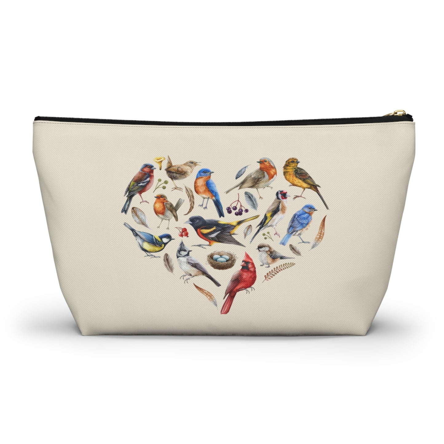 Bird Heart Accessory Pouch Natural