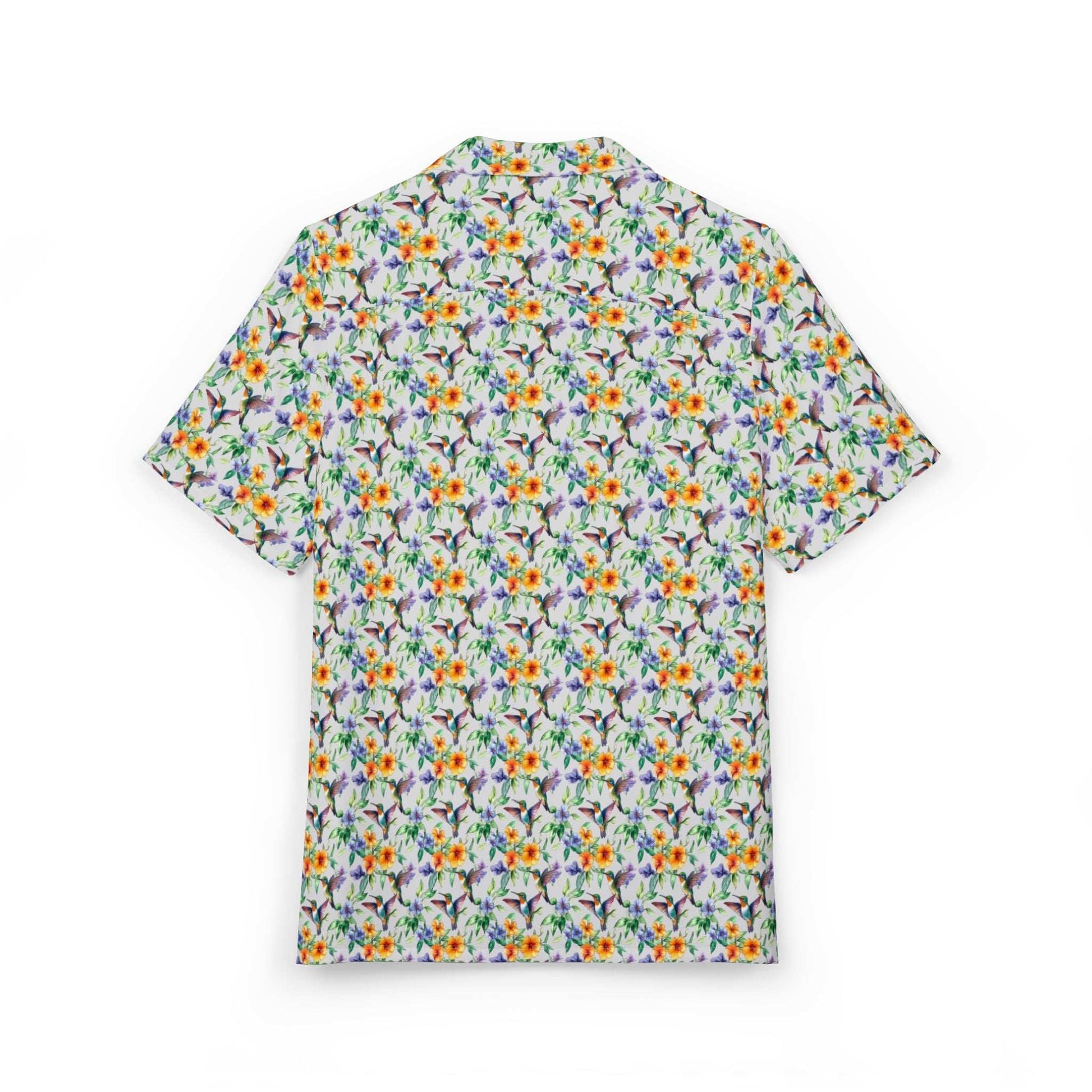 The Nerdy Birder - Hummingbird Button-Down Shirt, Summer Shirt, Hawaiian Shirt, Beachwear, Vacation Essentials, Casual Outfit