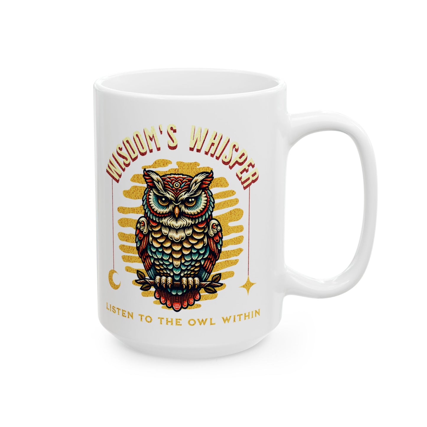 Wisdom's Whisper Owl Ceramic Mug