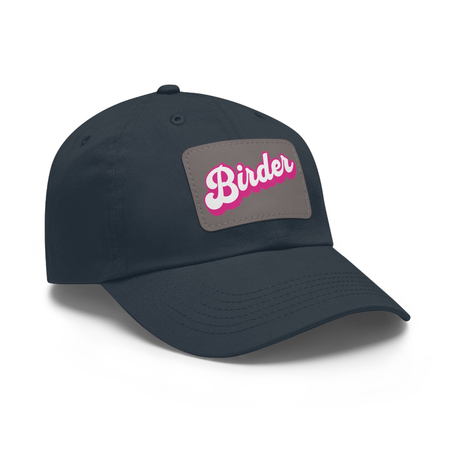 The Nerdy Birder - Birder Hat with Leather Patch for Inspired by childhood memories of playful glamour, Stylish Outdoor Cap, Gift for Bird Watching Enthusiasts, Casual Fashion Accessory