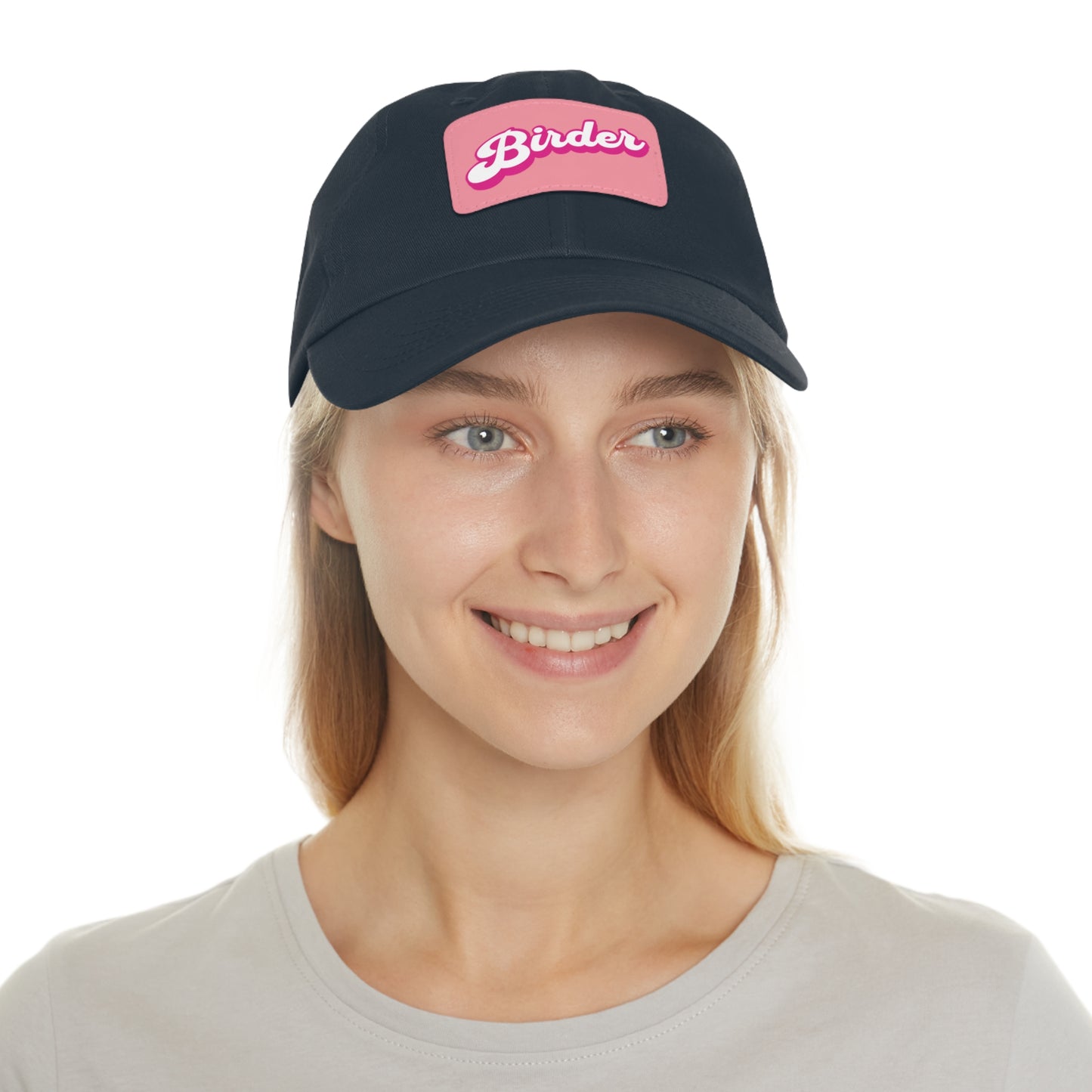 The Nerdy Birder - Birder Hat with Leather Patch for Inspired by childhood memories of playful glamour, Stylish Outdoor Cap, Gift for Bird Watching Enthusiasts, Casual Fashion Accessory