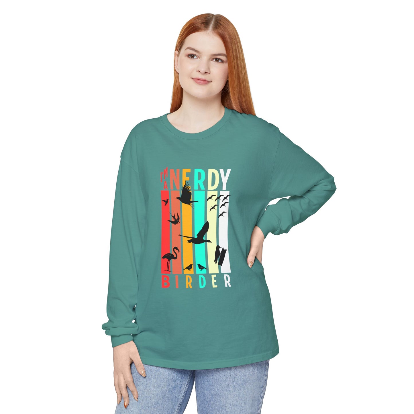 I'm a Nerdy Birder Long Sleeve T-Shirt - Unisex Birdwatching Apparel