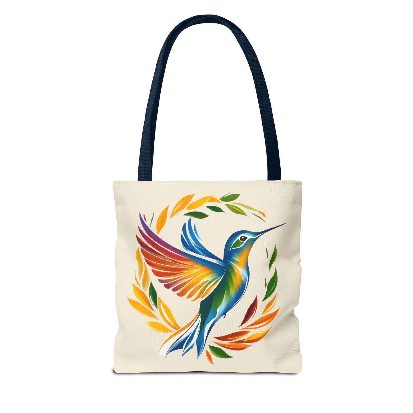 Hummingbird Rainbow Tote Bag - Natural color