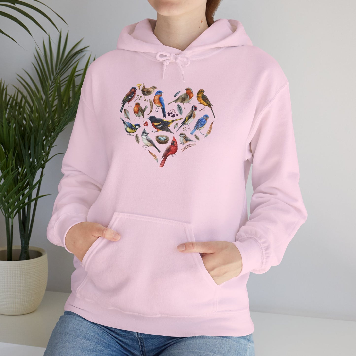 Bird Heart Unisex Hoodie - Cozy Sweatshirt for Nature Lovers