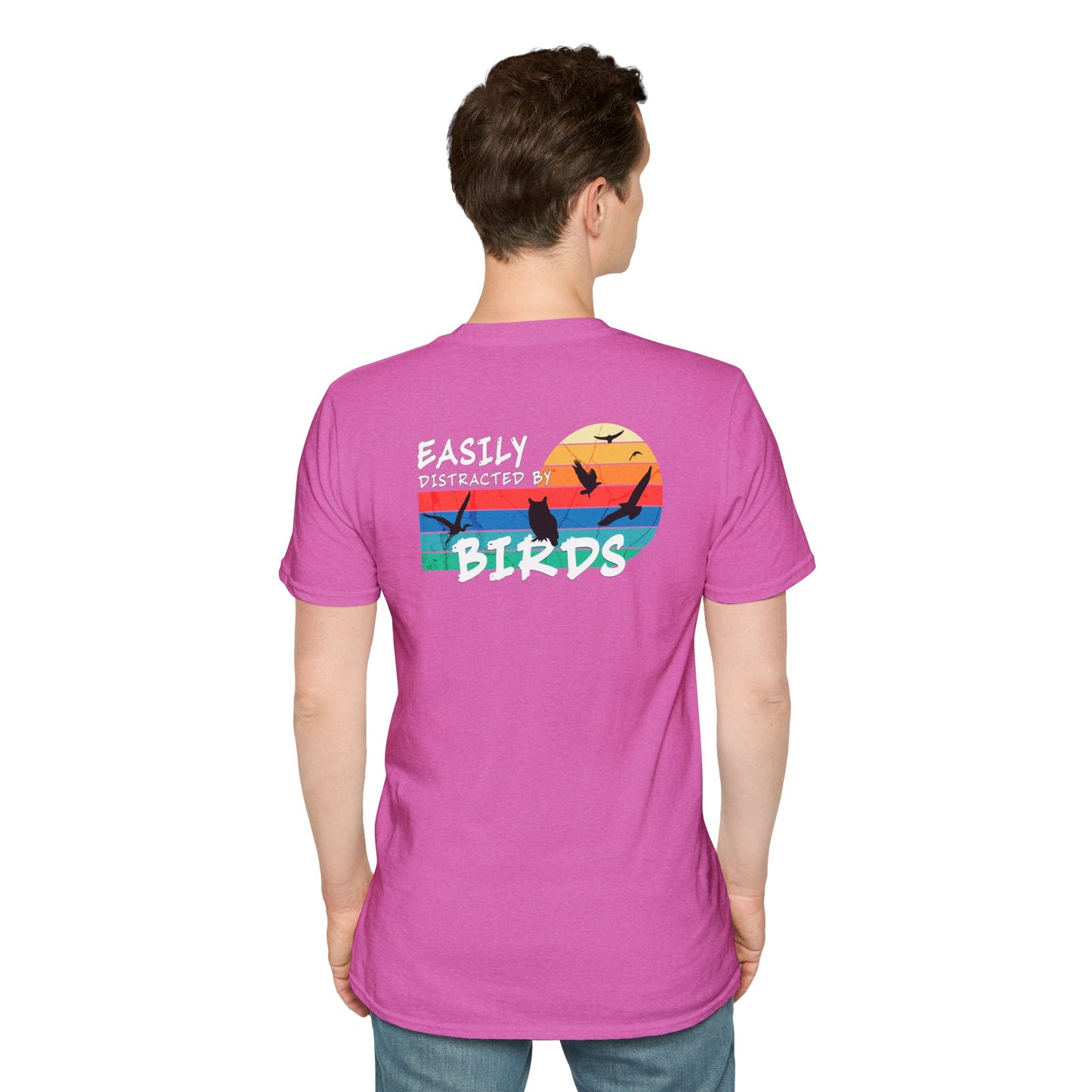 Easily Distracted by Birds – Sunset Back Graphic T-Shirt