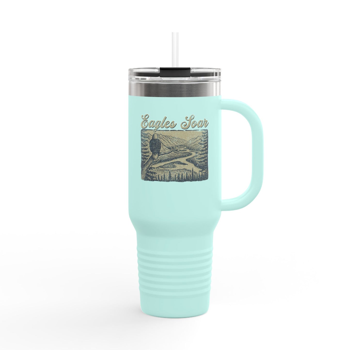 The Nerdy Birder Eagles Soar Insulated Travel Mug 40oz