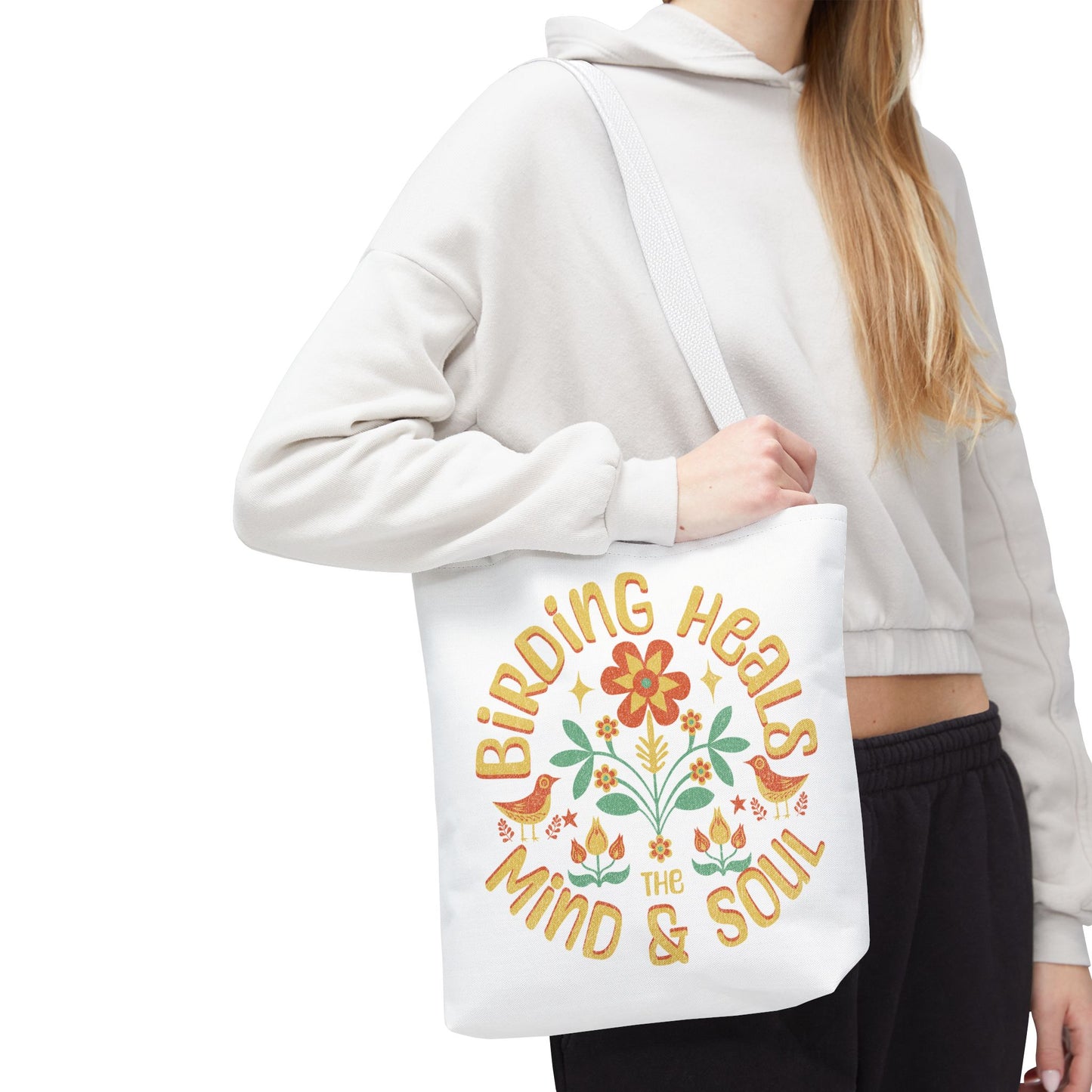 Birding Heals Tote Bag - Inspirational Eco-Friendly Carryall for Nature Lovers