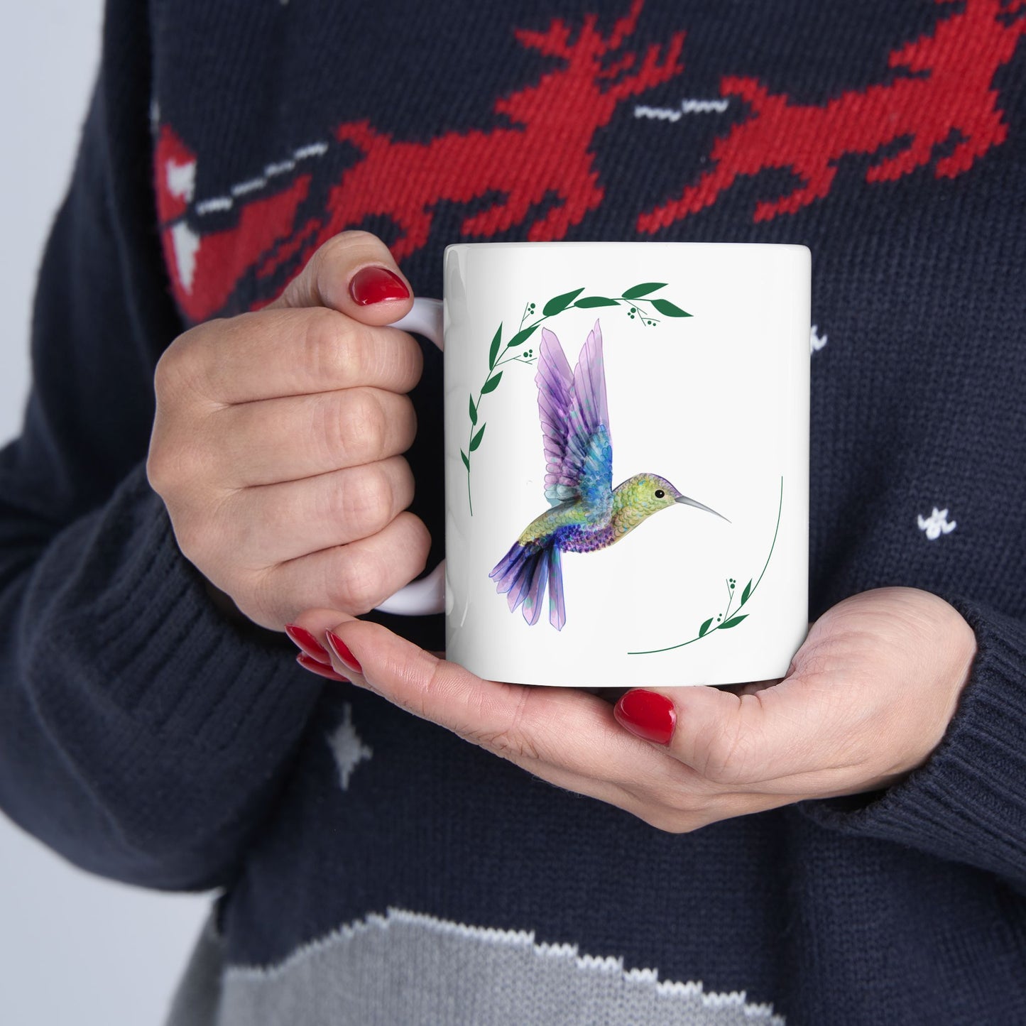 Charming Ceramic Mug – 'Choose Joy Every Day' with Nature-Inspired Design