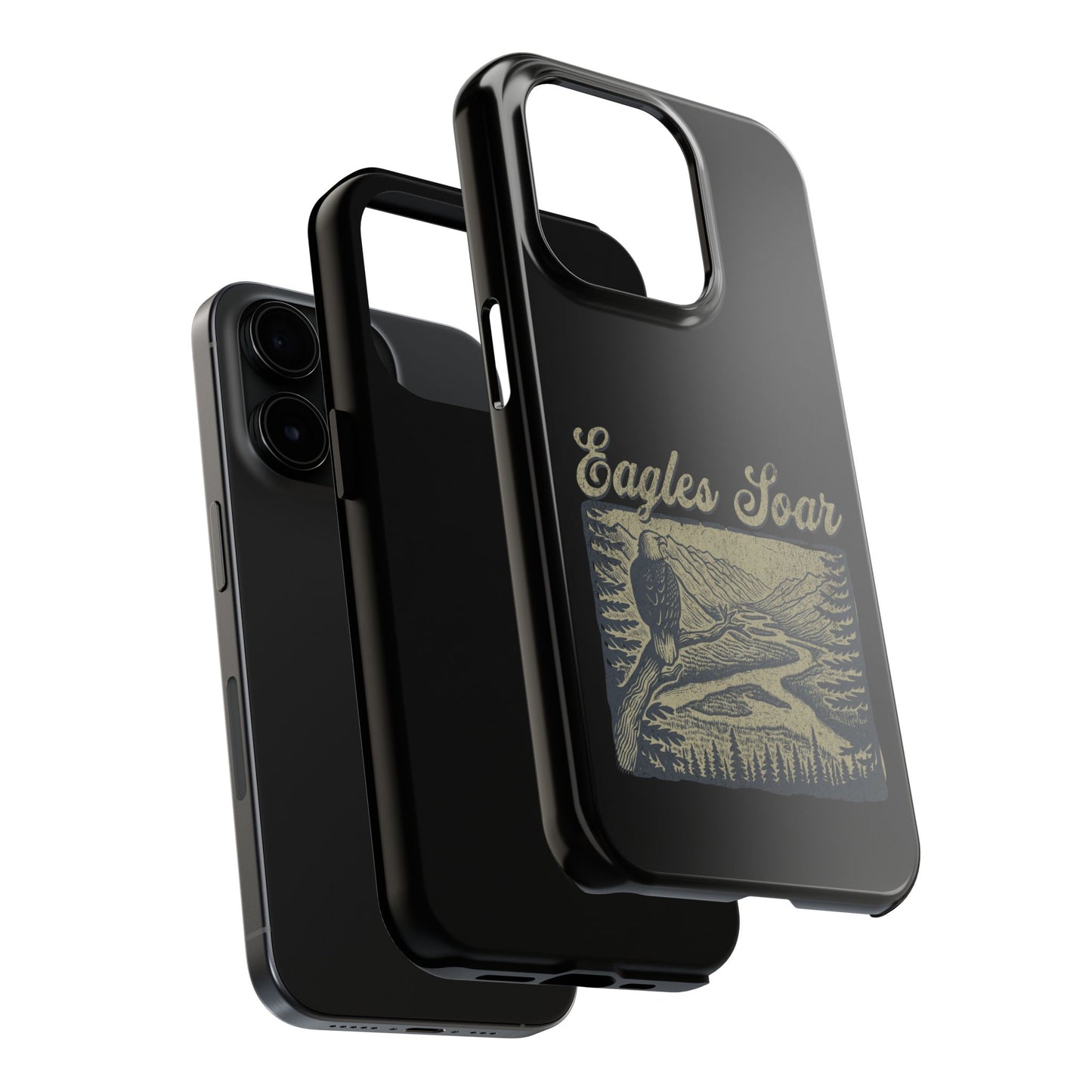 The Nerdy Birder - Eagles Soar Tough Phone Case, Nature Lover Gift, Hiking Accessory, Wildlife Enthusiast, Adventure Protection Case