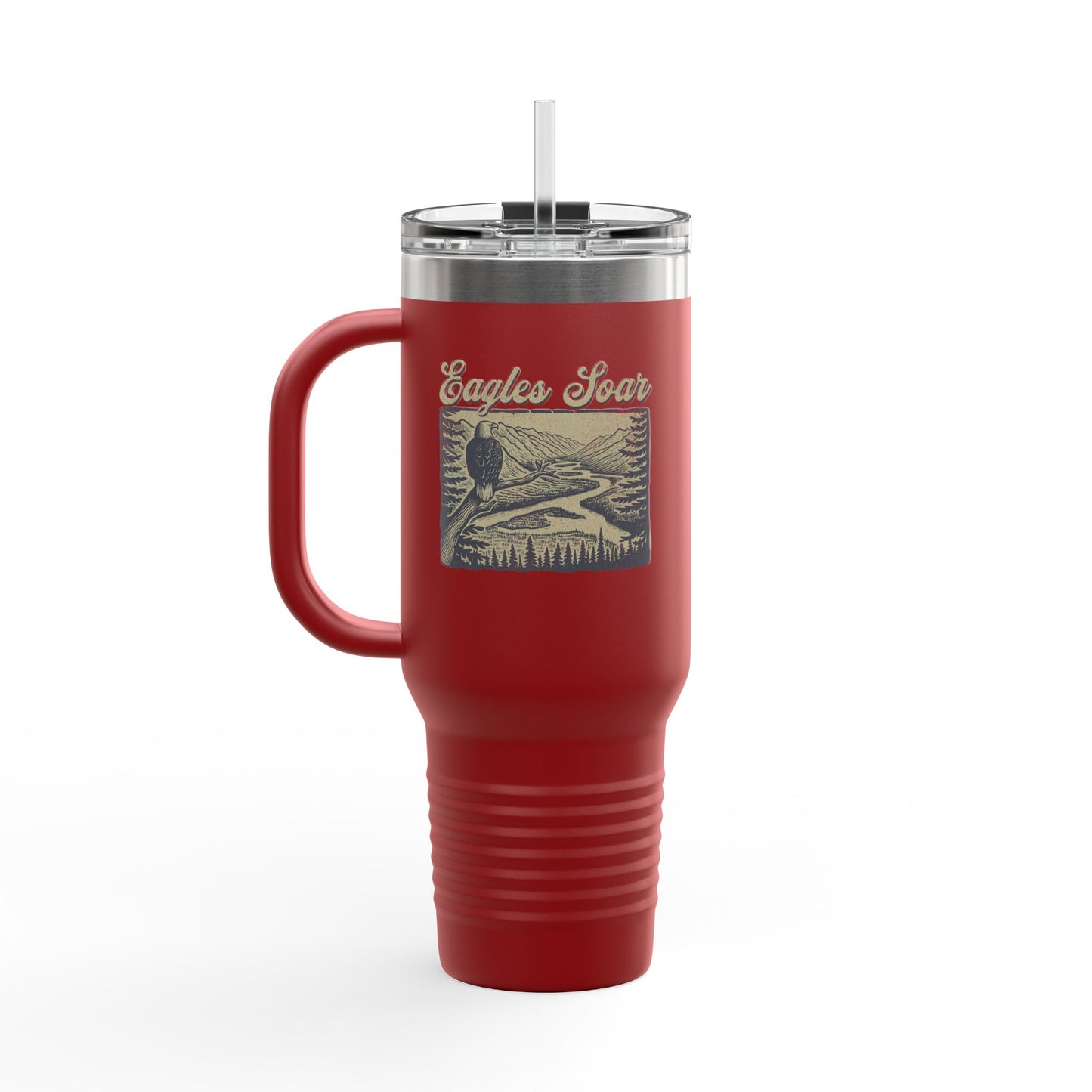 The Nerdy Birder Eagles Soar Insulated Travel Mug 40oz