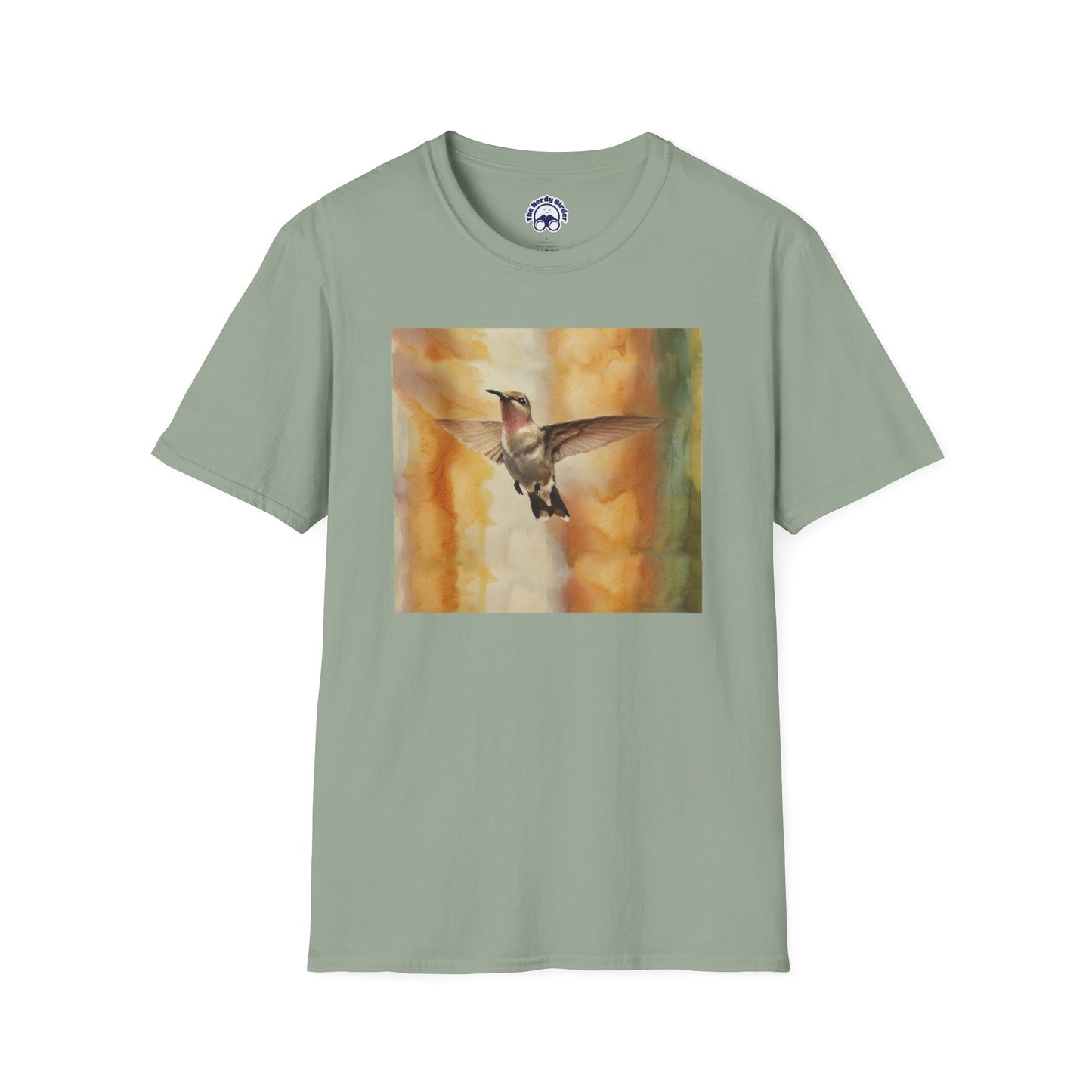 Hummingbird Watercolor T-Shirt, Nature Lover Gift, Birdwatching Shirt