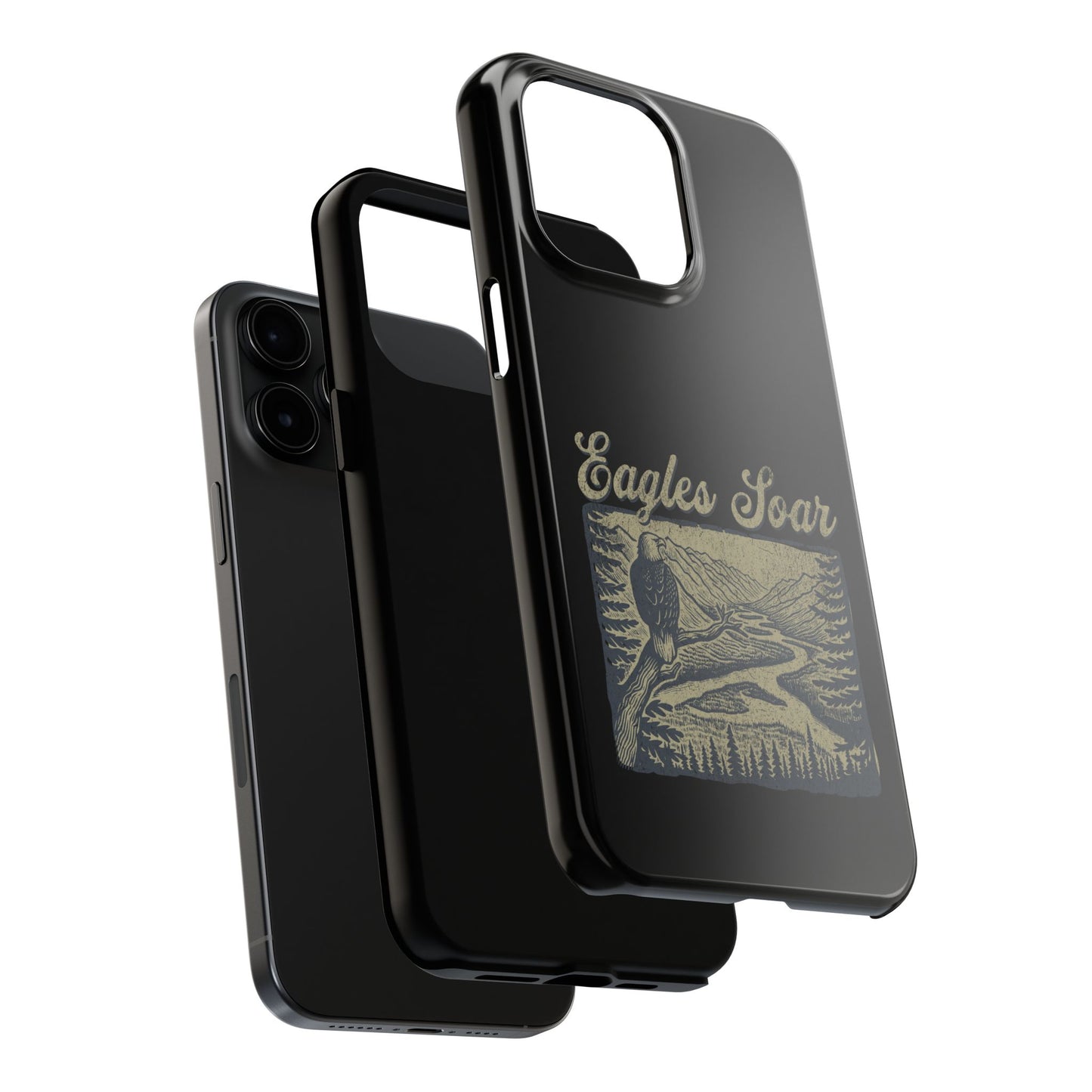 The Nerdy Birder - Eagles Soar Tough Phone Case, Nature Lover Gift, Hiking Accessory, Wildlife Enthusiast, Adventure Protection Case