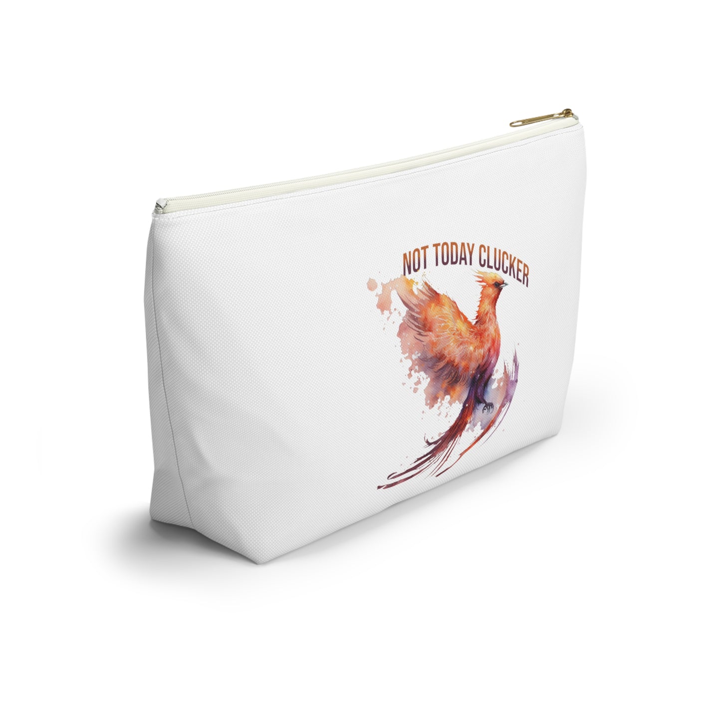 Not Today Clucker - Accessory Pouch - Colorful Phoenix Design