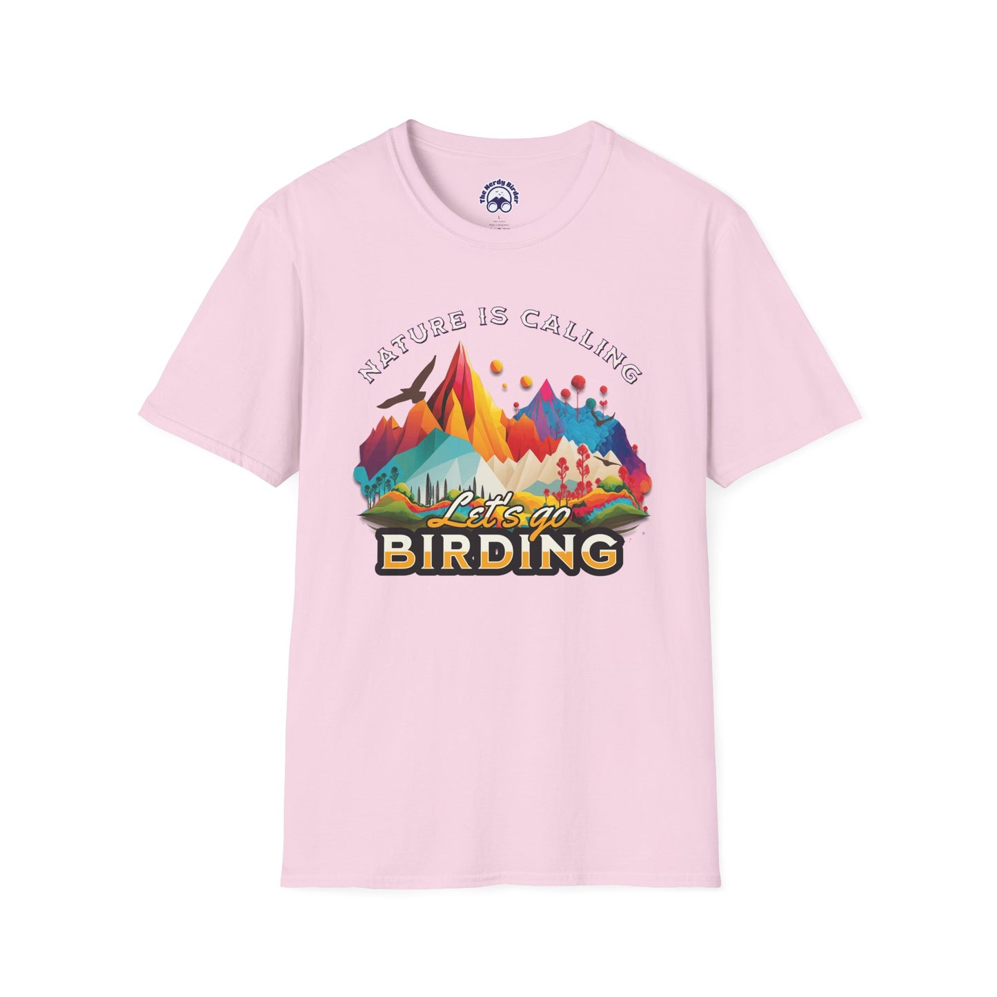 Nature Is Calling Birding Unisex Softstyle T-Shirt